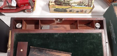 Lot 106 - Victorian mahogany campaign-style writing slope