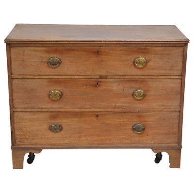 Lot 452 - George III mahogany chest of drawers, adapted