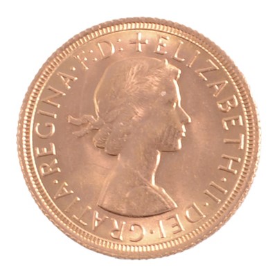 Lot 278 - Gold Full Sovereign Coin, Elizabeth II 1968.