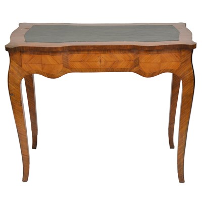 Lot 409 - 19th Century French walnut veneered writing table