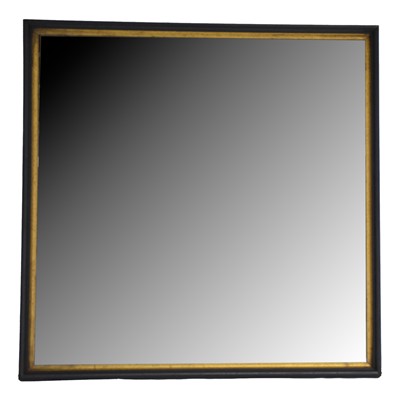 Lot 414 - Two contemporary black and gilt framed wall mirrors