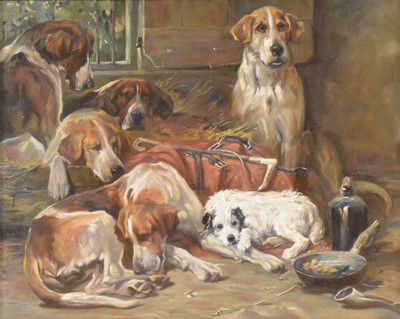 Lot 376 - After John Emms, Hounds after the hunt