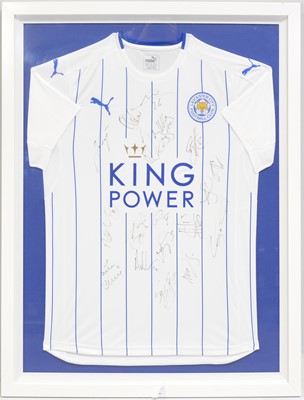 Lot 171 - Leicester City FC signed first team away shirt 2016/17