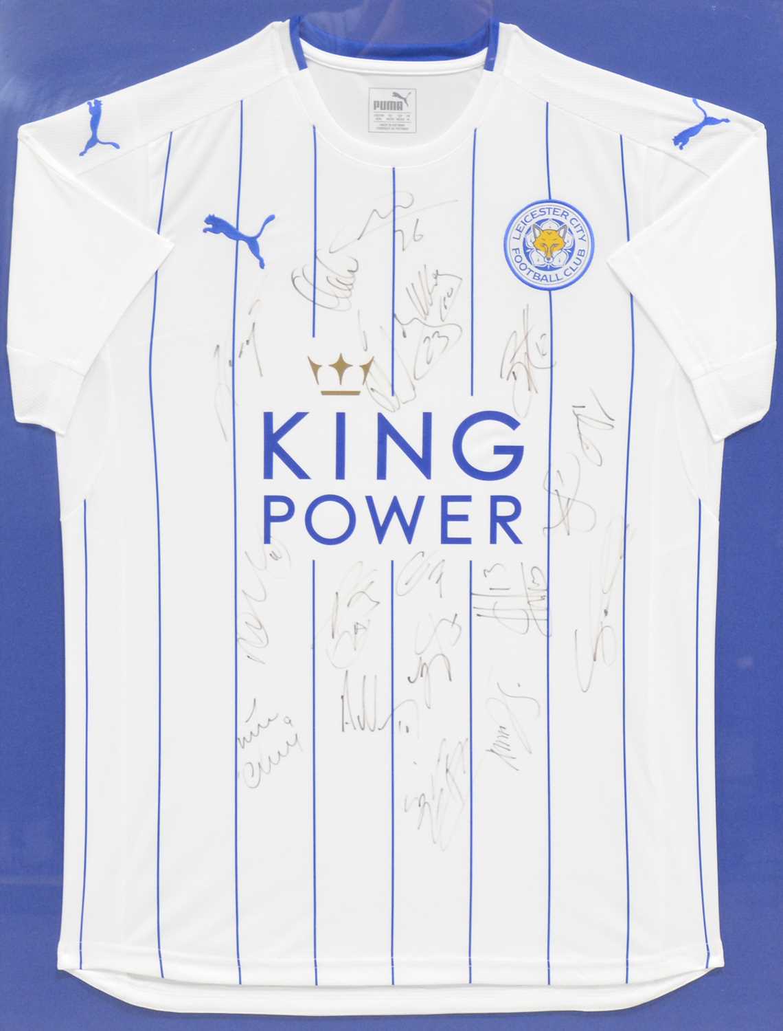Lot 171 - Leicester City FC signed first team away shirt 2016/17
