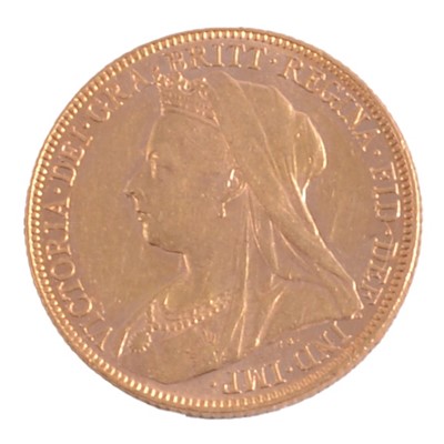 Lot 287 - Victorian gold Sovereign coin