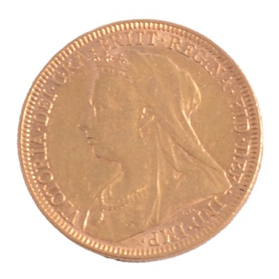 Lot 289 - Victorian gold Sovereign coin