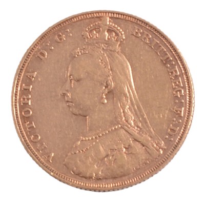 Lot 291 - Victorian gold Sovereign coin