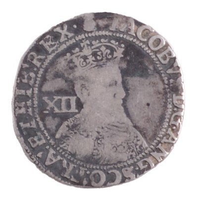 Lot 268 - James I hammered silver Shilling coin
