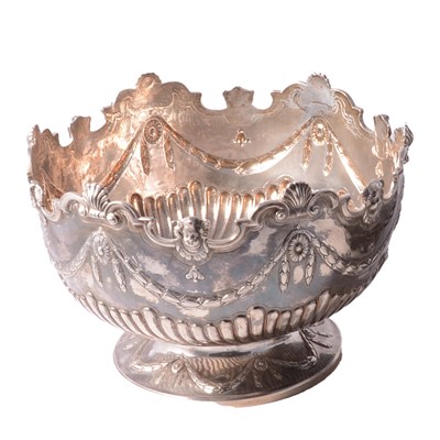 Lot 248 - Georgian silver Monteith bowl