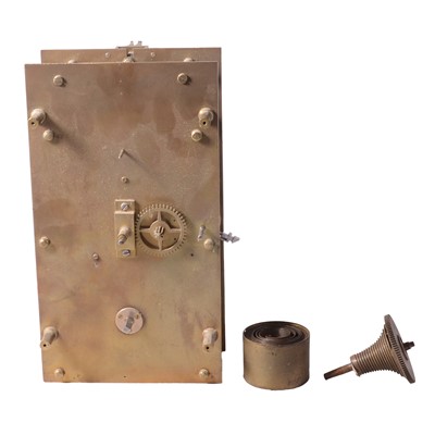 Lot 165 - Part clock movement, clock parts, gold leaf.