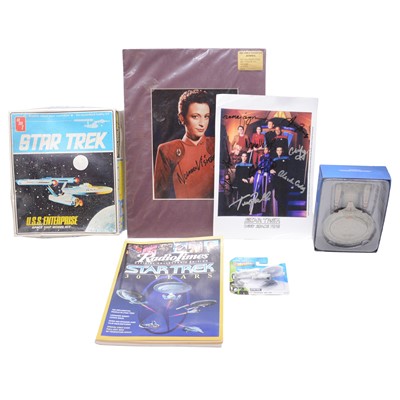 Lot 172 - Star Trek: AMT USS Enterprise model kit, and related material