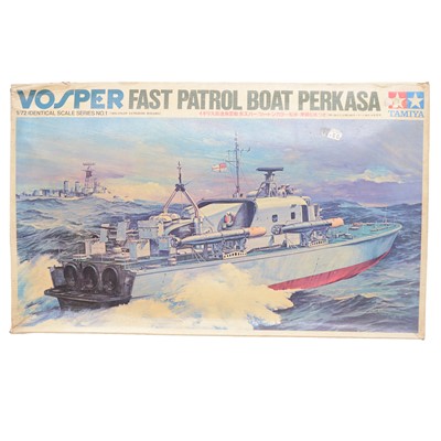 Lot 182 - Italeri scale model kit - Black Bird; and Tamiya Patrol Boat kit
