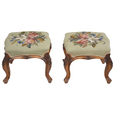 Lot 477 - Pair of Victorian stools