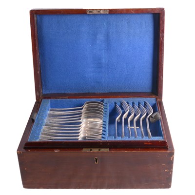 Lot 335 - Canteen of matched silver cutlery