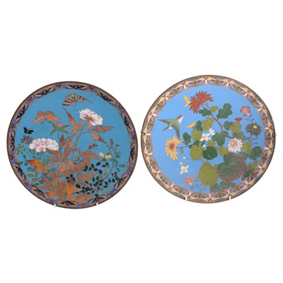 Lot 96 - Pair of Japanese cloisonne plates
