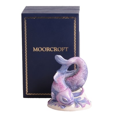 Lot 5 - Moorcroft Enamel/ Bronte, a 'Hesperian Carp' ornament