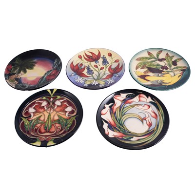 Lot 14 - Moorcroft Pottery, five Year Plates