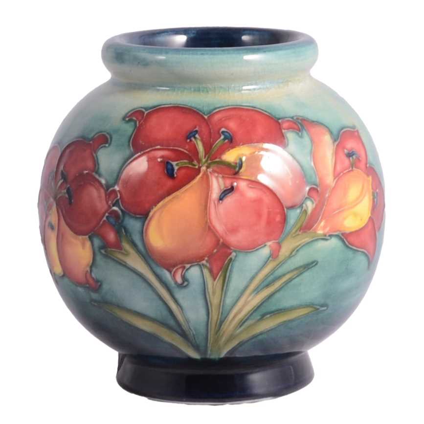 Lot 20 - Moorcroft Pottery, ' Freesia' pattern vase