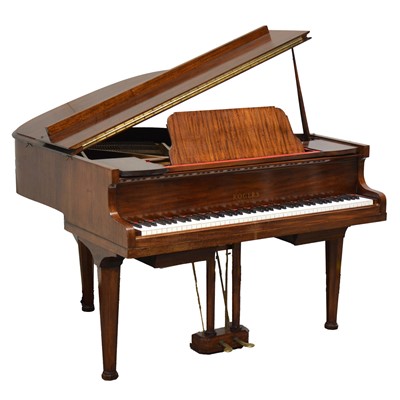 Lot 430 - Rogers baby grand piano, mahogany case