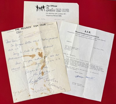 Lot 219 - The Beatles - a fully signed Fan Club letter, together with a collection of Fan Club ephemera