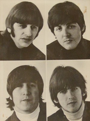 Lot 217 - The Beatles - fully signed publicity photograph, framed