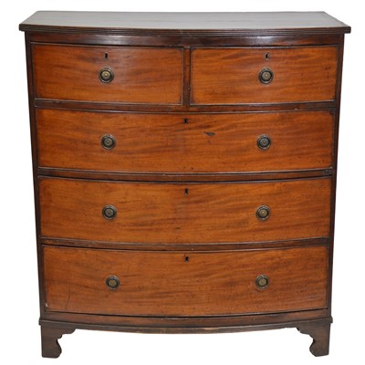 Lot 321 - Victorian mahogany bowfront chest of drawers