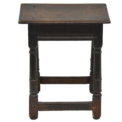 Lot 393 - Oak joint stool