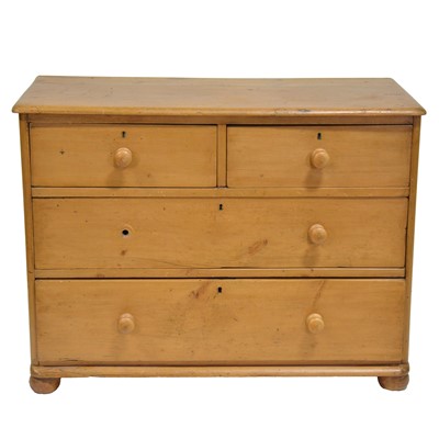 Lot 366 - Victorian pine chest of drawers
