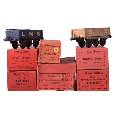 Lot 46 - Hornby ‘O’ gauge scale model railway set, including loco, rolling stock and track