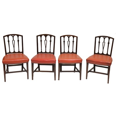 Lot 479 - Set of five Victorian mahogany dining chairs