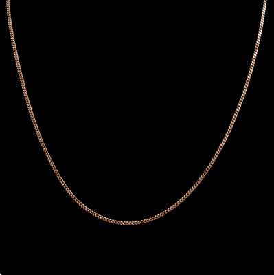 Lot 307 - Three 9 carat yellow gold chain link necklaces.