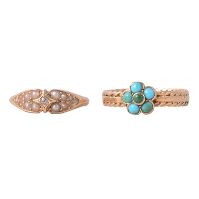 Lot 10 - Two early 20th century rings.
