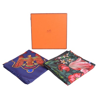 Lot 545 - Hermes and Liberty - two silk scarves.