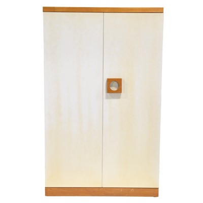 Lot 404 - Uniflex 1960's white laminate and teak seven-piece bedroom suite