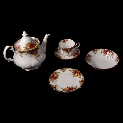 Lot 69 - Large quantity of Royal Albert "Old Country Roses" pattern teaware, Foley teaset and a Bavarian teaset.