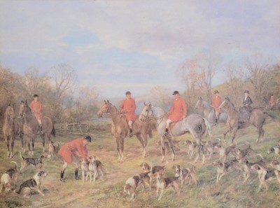 Lot 280 - Thomas Blinks, signed hunting print and three other hunting prints