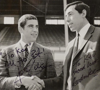 Lot 225 - Four signed photographs - Peter Shilton & Gordon Banks, Andre Agassi, Bjorn Borg