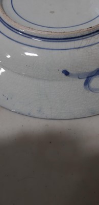 Lot 16 - Small group of Chinese export plates and two Delft plates