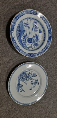 Lot 16 - Small group of Chinese export plates and two Delft plates