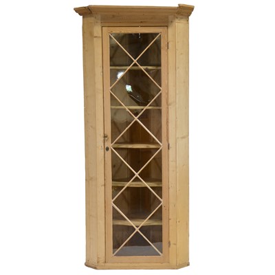 Lot 301 - Victorian pine freestanding corner cabinet