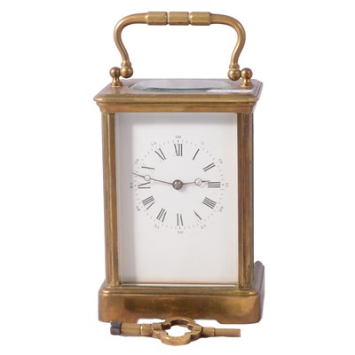 Lot 82 - French brass carriage clock