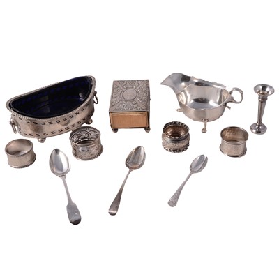 Lot 215 - Small collection of mixed silver and silver plate