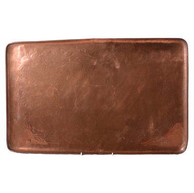 Lot 228 - Newlyn Arts and Crafts copper tray