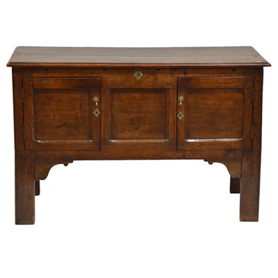 Lot 348 - Georgian oak coffer, adapted