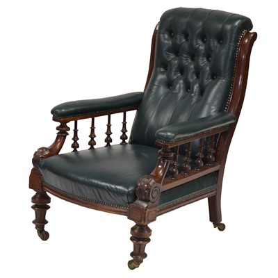 Lot 404 - Victorian walnut armchair