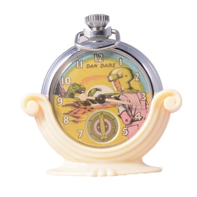 Lot 1142 - Ingersoll - a Dan Dare Eagle automaton pocket watch