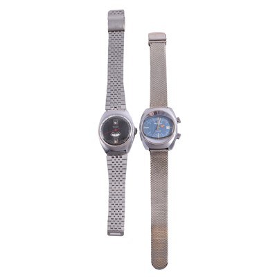 Lot 1216 - Memostar alarm wristwatch and a Rouan jump hour wristwatch