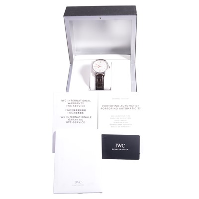 Lot 1002 - IWC - a gentleman's Portofino Automatic stainless steel automatic wristwatch.