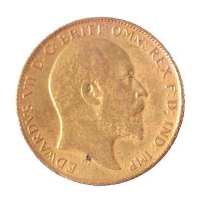 Lot 170 - A Gold Half Sovereign Coin, Edward VII, 1909.
