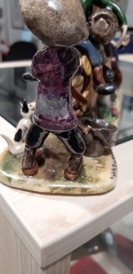 Lot 8 - Will Young - Two Widecombe Fair figural groups, and five characters.